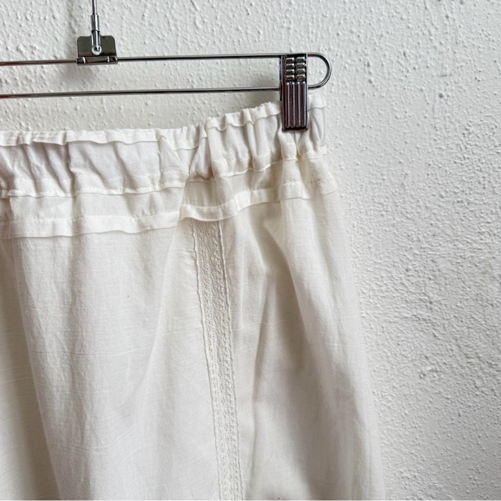 White Lace Trim Midi Skirt - Picture 2 of 4